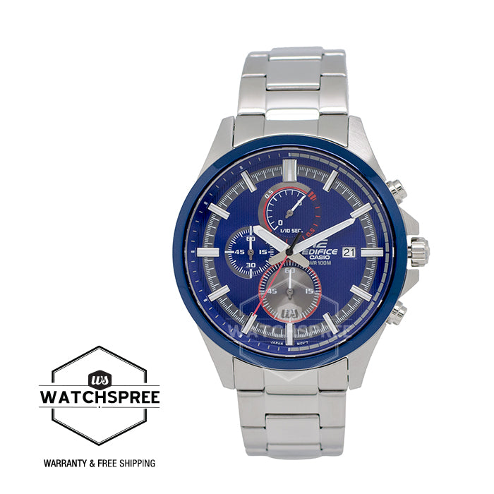 Casio Edifice Color Theme Racing Blue Concept Series Silver Stainless Steel Band Watch EFV520RR-2A