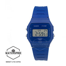 Load image into Gallery viewer, Casio Digital Pop Series Bio-Based Blue Resin Band Watch F91WB-2A1 F-91WB-2A1
