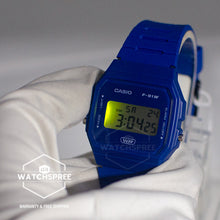 Load image into Gallery viewer, Casio Digital Pop Series Bio-Based Blue Resin Band Watch F91WB-2A1 F-91WB-2A1
