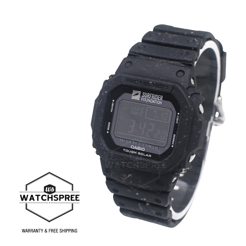 Casio G-Shock G-5600 Lineup SURFRIDER FOUNDATION Collaboration Model Tough Solar Black Resin Band Watch G5600SRF-1D G-5600SRF-1D G-5600SRF-1