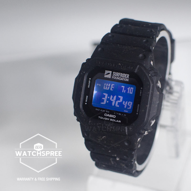 Casio G-Shock G-5600 Lineup SURFRIDER FOUNDATION Collaboration Model Tough Solar Black Resin Band Watch G5600SRF-1D G-5600SRF-1D G-5600SRF-1