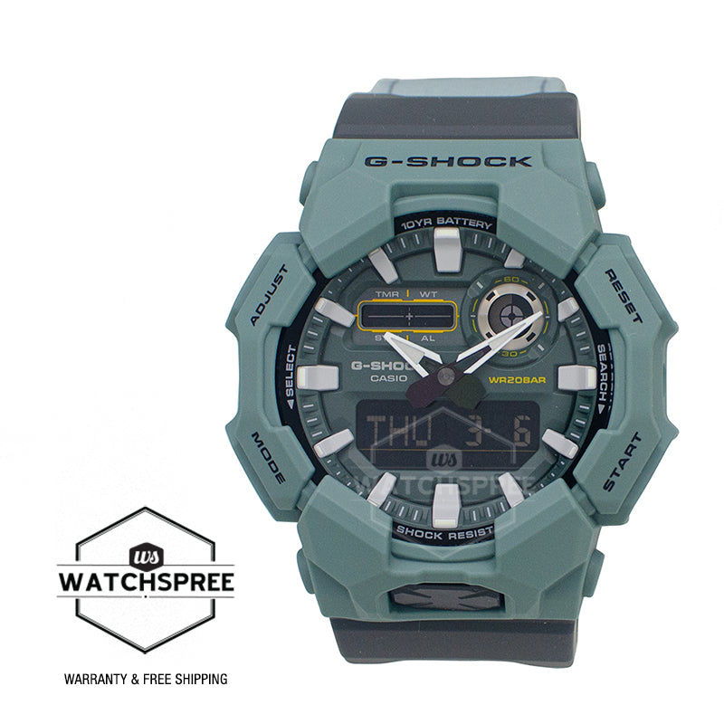 Casio G-Shock GA-010 Lineup Carbon Core Guard Structure CORDURA© Turquoise Cloth Band Watch GA010CE-2A GA-010CE-2A