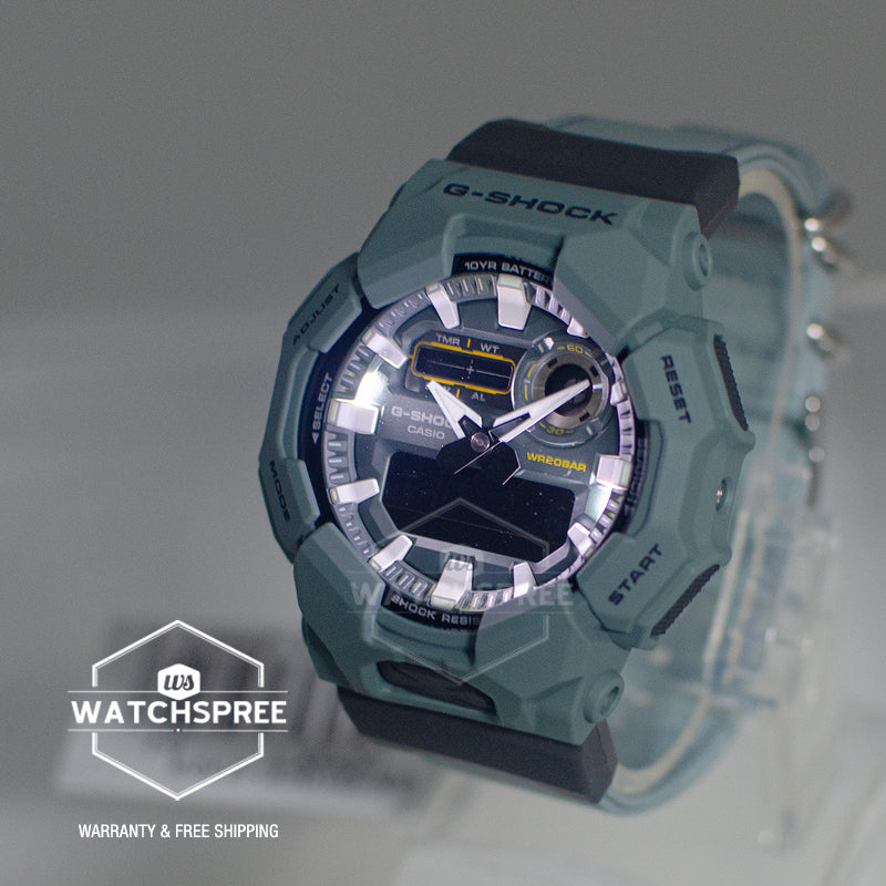 Casio G-Shock GA-010 Lineup Carbon Core Guard Structure CORDURA© Turquoise Cloth Band Watch GA010CE-2A GA-010CE-2A