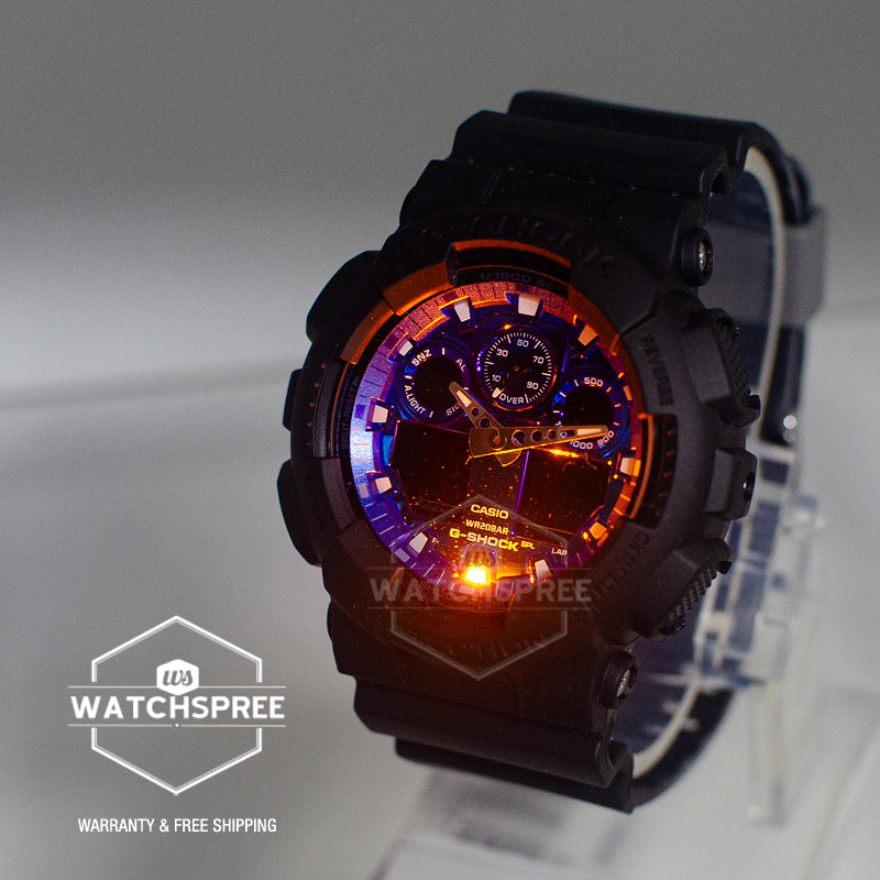 Casio G-Shock GA-100 Lineup Flame Inside Series Watch GA100FL-1A GA-100FL-1A