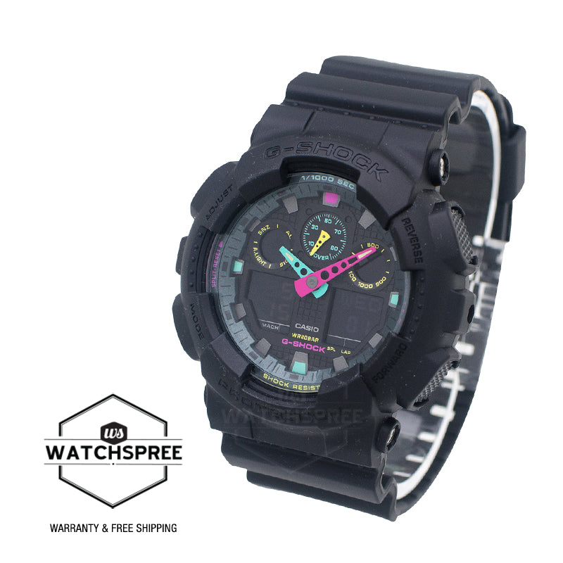 Casio G-Shock GA-100 Lineup Multi Fluorescent Accents Series Watch GA100MF-1A GA-100MF-1A