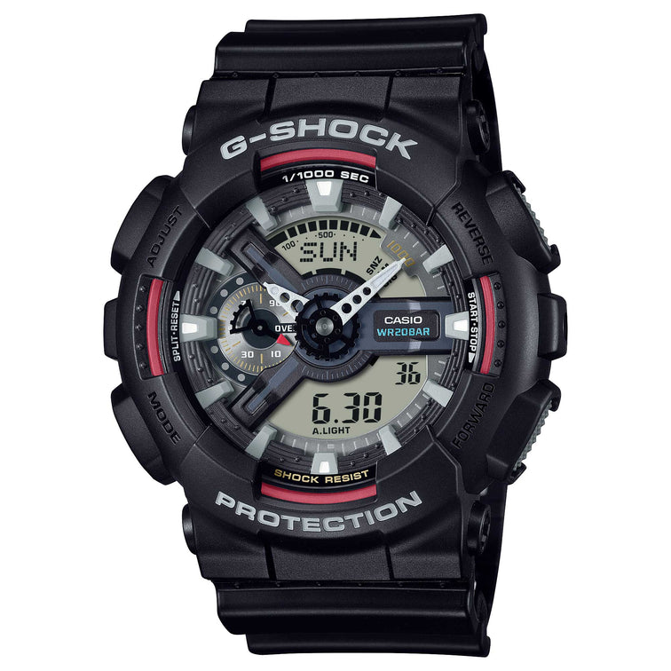 Casio G-Shock GA-110 Lineup Iconic Styles Model Bio-Based Black Resin Band Watch GA110RL-1A GA-110RL-1A