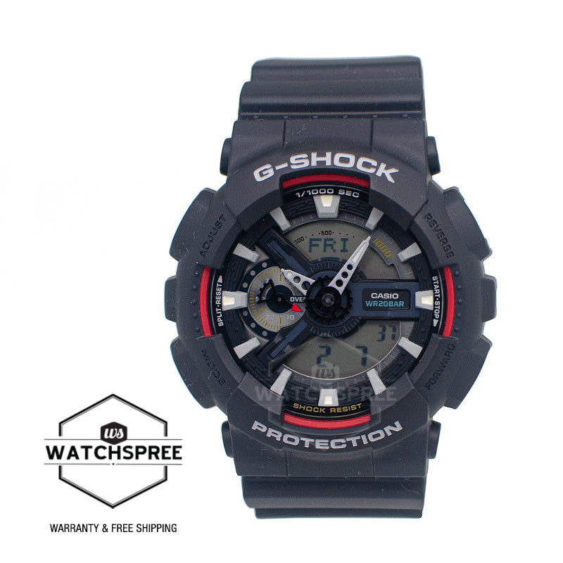 Casio G-Shock GA-110 Lineup Iconic Styles Model Bio-Based Black Resin Band Watch GA110RL-1A GA-110RL-1A