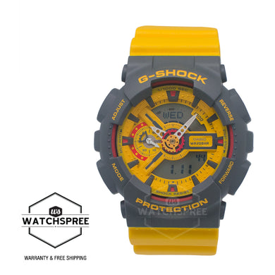 Casio G-Shock GA-110 Lineup �÷??90s Sport Series Yellow Resin Band Watch GA110Y-9A GA-110Y-9A