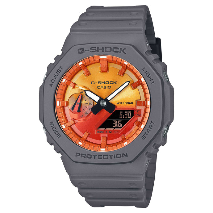 Casio G-Shock GA-2100 Lineup Carbon Core Guard Structure Flame Inside Series Watch GA2100FL-8A GA-2100FL-8A