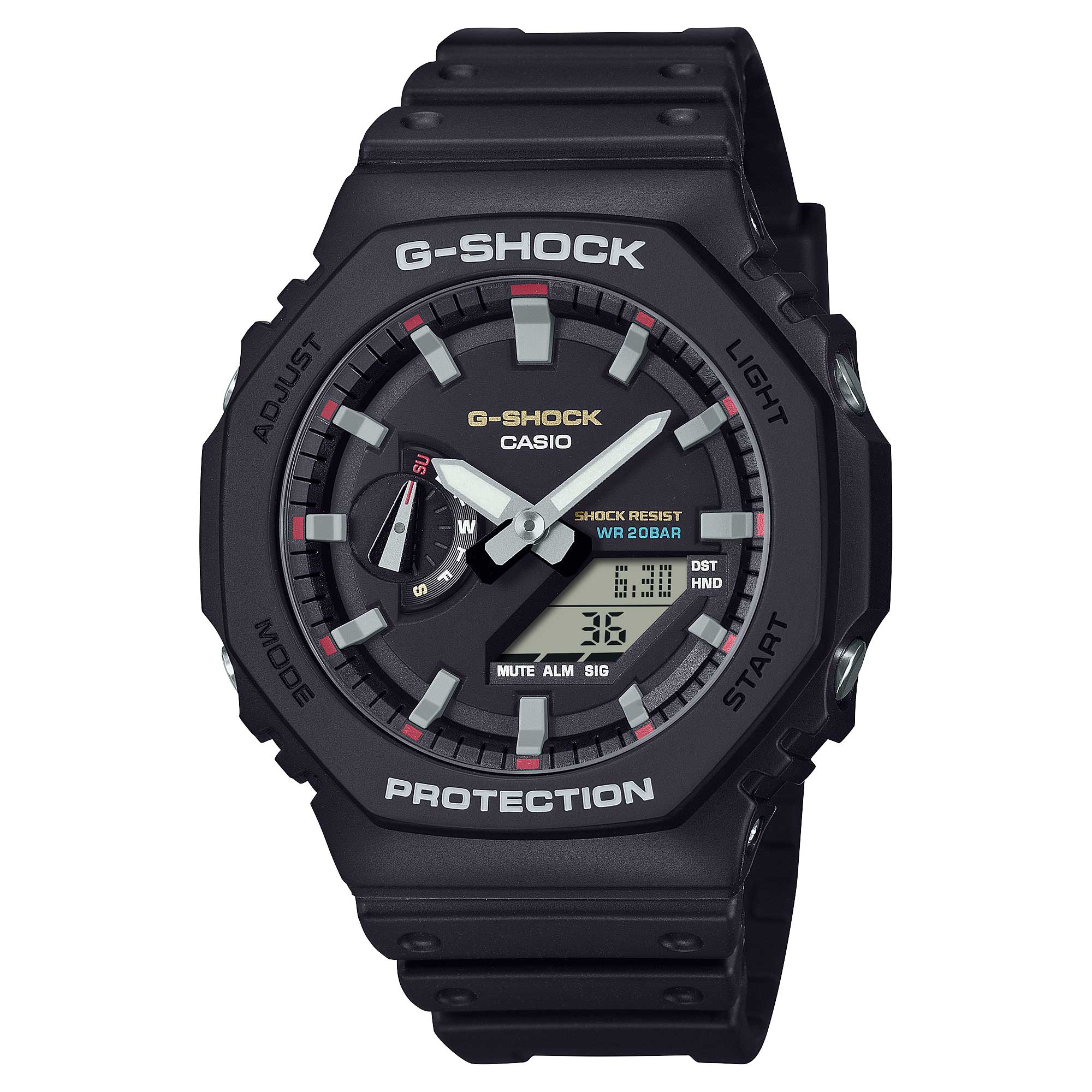 Casio G-Shock GA-2100 Lineup Carbon Core Guard Structure Iconic Styles Watch GA2100RL-1A GA-2100RL-1A