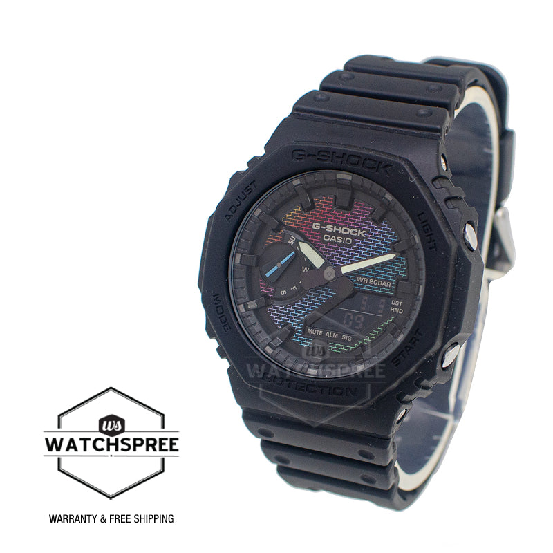 Casio G-Shock GA-2100 Lineup Carbon Core Guard Structure Rainbow Brick Wall Series Bio-Based Watch GA2100RW-1A GA-2100RW-1A