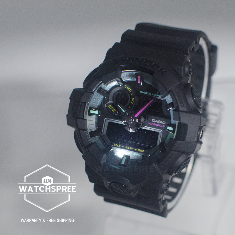 Casio G-Shock GA-700 Lineup Multi Fluorescent Accents Series Bio-Based Watch GA700MF-1A GA-700MF-1A