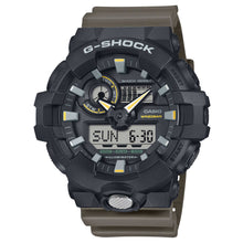 Load image into Gallery viewer, Casio G-Shock GA-700 Lineup Two-Tone Utility Series Olive Green Resin Band Watch GA710TU-1A3 GA-710TU-1A3
