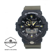 Load image into Gallery viewer, Casio G-Shock GA-700 Lineup Two-Tone Utility Series Olive Green Resin Band Watch GA710TU-1A3 GA-710TU-1A3
