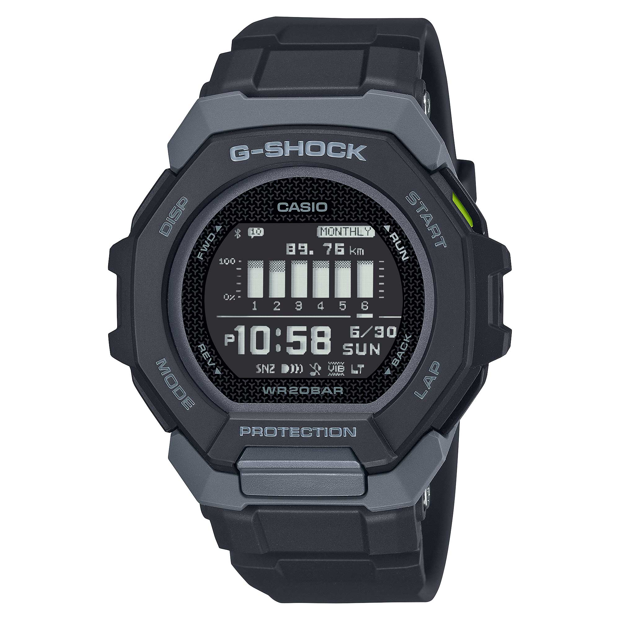 Casio G-Shock GBD-300 Lineup Sports Oriented G-SQUAD Bluetooth® Bio-Based Watch GBD-300-1D GBD-300-1