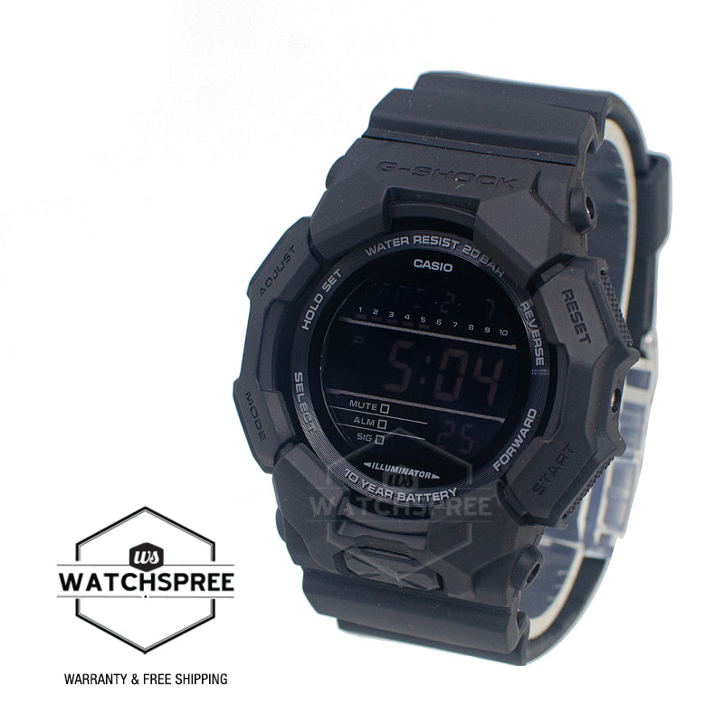 Casio G-Shock GD-010 Lineup Carbon Core Guard Structure Bio-Based Black Resin Band Watch GD010-1A1 GD-010-1A1