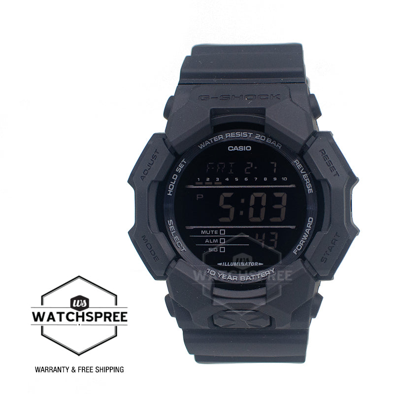 Casio G-Shock GD-010 Lineup Carbon Core Guard Structure Bio-Based Black Resin Band Watch GD010-1A1 GD-010-1A1