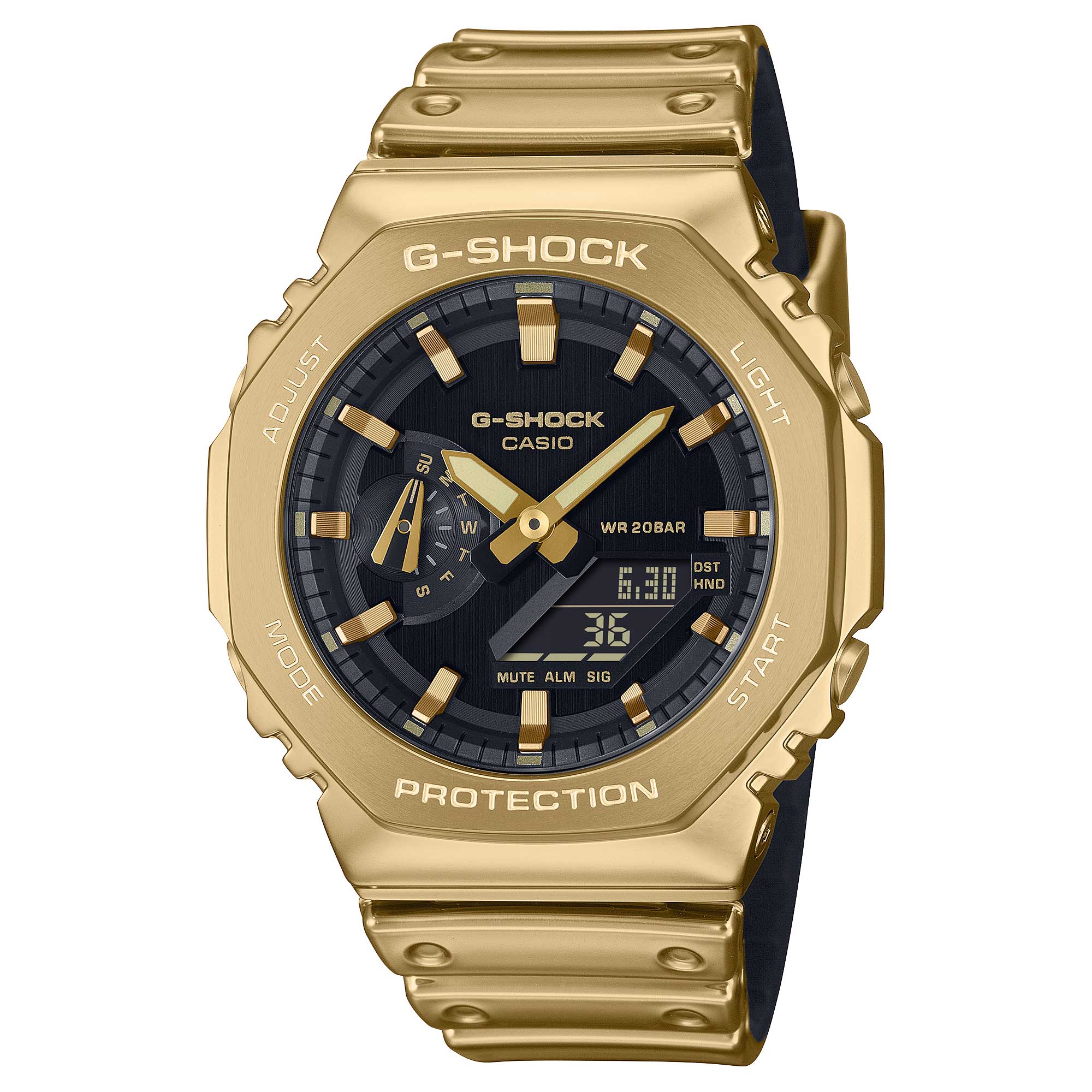 Casio G-Shock G-Steel GM-2100 Lineup Fine Metallic Series Watch GM2100YMG-9A GM-2100YMG-9A