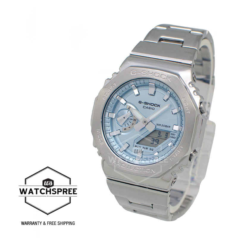 Casio G-Shock G-Steel GM-2100 Lineup Stainless Steel Band Watch GM2110D-2A GM-2110D-2A