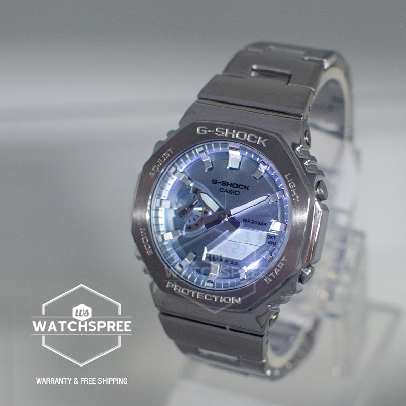 Casio G-Shock G-Steel GM-2100 Lineup Stainless Steel Band Watch GM2110D-2A GM-2110D-2A