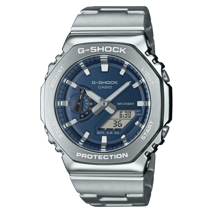 Casio G-Shock G-Steel GM-2100 Lineup Stainless Steel Band Watch GM2110D-2B GM-2110D-2B