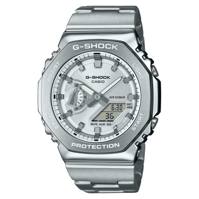 Casio G-Shock G-Steel GM-2100 Lineup Stainless Steel Band Watch GM2110D-7A GM-2110D-7A