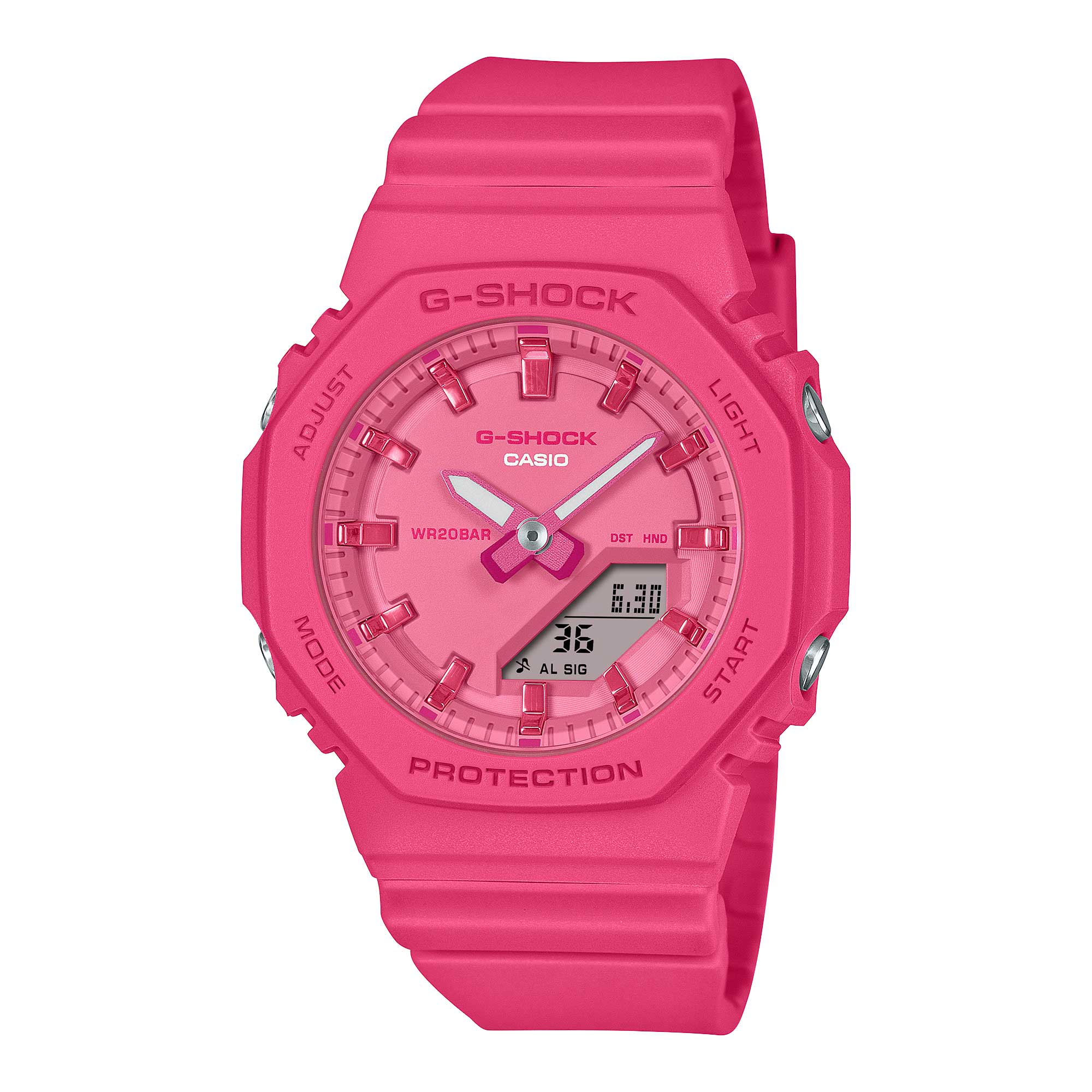 Casio G-Shock for Ladies' Power Pink Series Bio-Based Matte Pink Resin Band Watch GMAP2100PP-4A GMA-P2100PP-4A