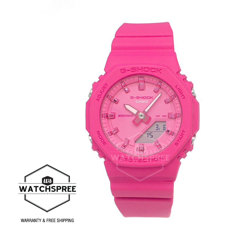 Casio G-Shock for Ladies' Power Pink Series Bio-Based Matte Pink Resin Band Watch GMAP2100PP-4A GMA-P2100PP-4A