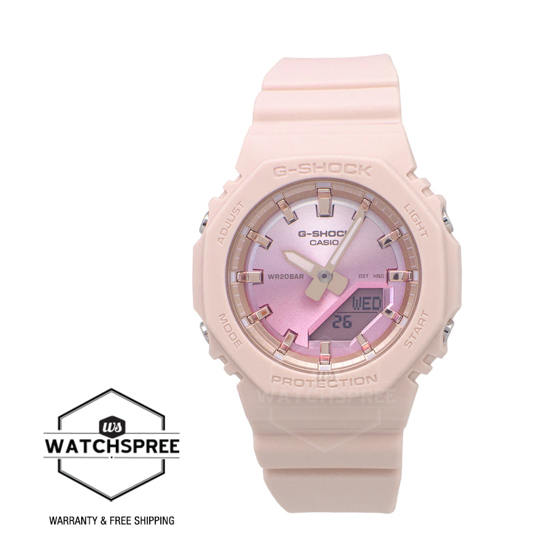 Casio G-Shock for Ladies' Sunset Glow Series Bio-Based Pink Resin Band Watch GMAP2100SG-4A GMA-P2100SG-4A