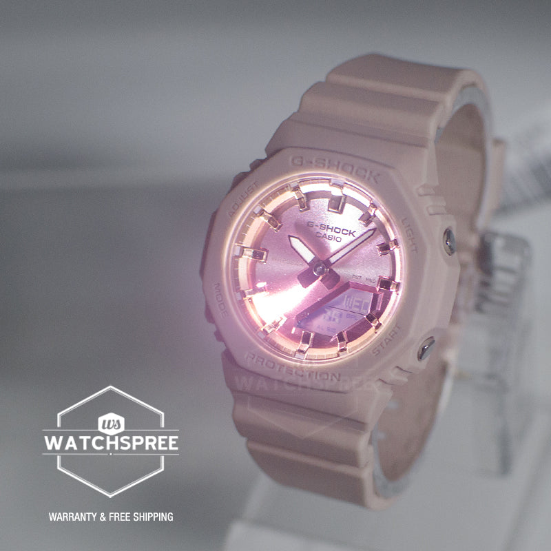 Casio G-Shock for Ladies' Sunset Glow Series Bio-Based Pink Resin Band Watch GMAP2100SG-4A GMA-P2100SG-4A