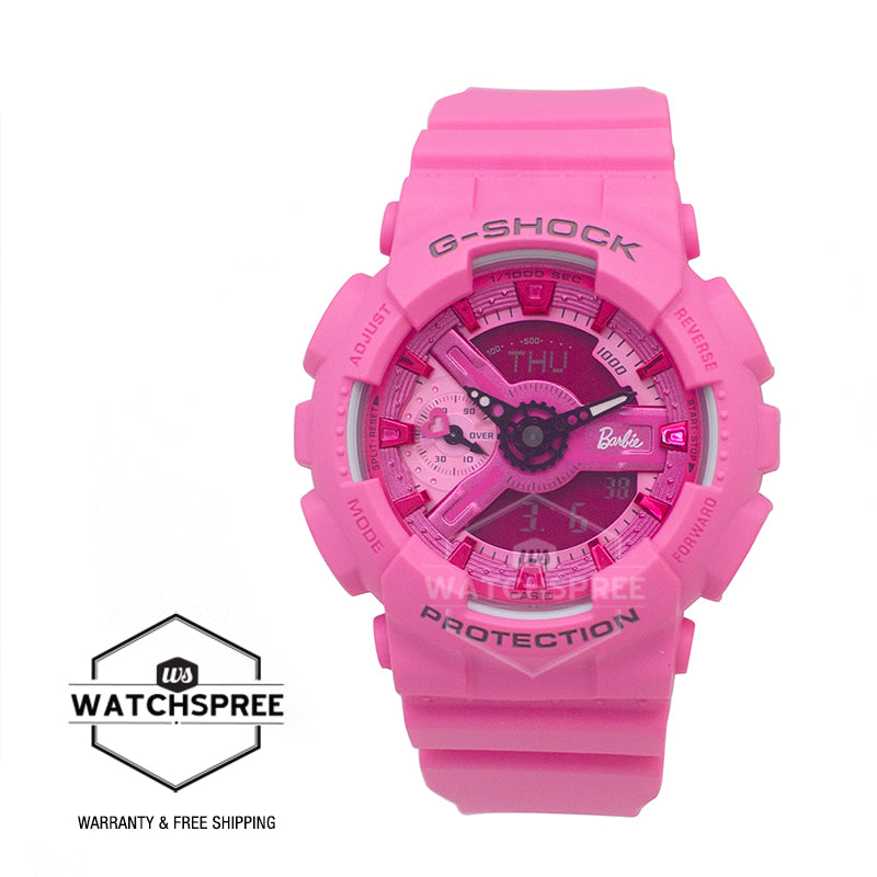 Casio G-Shock for Ladies' Barbie? Collaboration Model Bio-Based Pink Resin Band Watch GMAS110BE-4A GMA-S110BE-4A