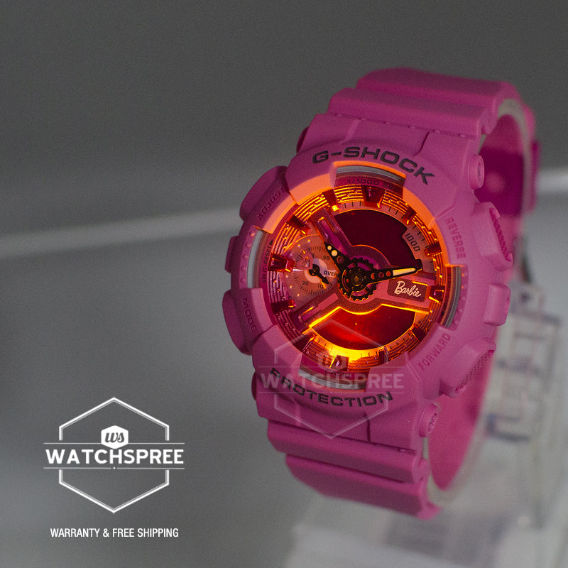 Casio G-Shock for Ladies' Barbie? Collaboration Model Bio-Based Pink Resin Band Watch GMAS110BE-4A GMA-S110BE-4A