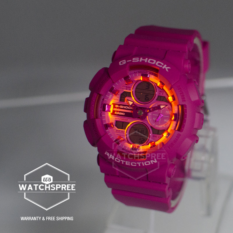 Casio G-Shock for Ladies' GA-140 Lineup Power Pink Series Watch GMAS140PP-4A GMA-S140PP-4A