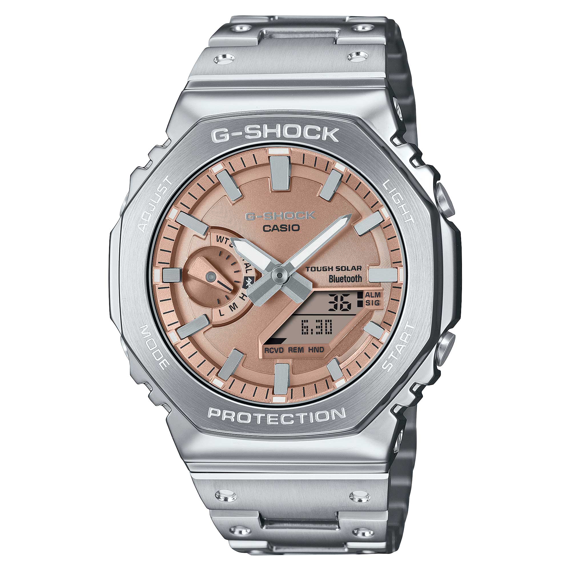 Casio G-Shock (Japan Made) GM-B2100 Lineup Full Metal Series Bluetooth¶ô¶÷ Tough Solar Stainless Steel Band Watch GMB2100AD-5A GM-B2100AD-5A