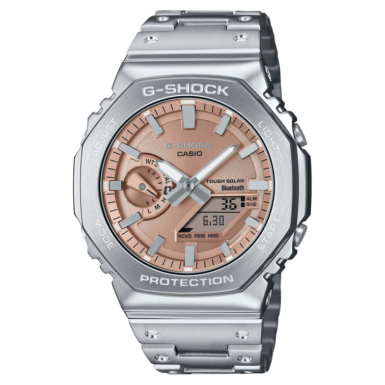 Casio G-Shock (Japan Made) GM-B2100 Lineup Full Metal Series Bluetooth Tough Solar Stainless Steel Band Watch GMB2100AD-5A GM-B2100AD-5A