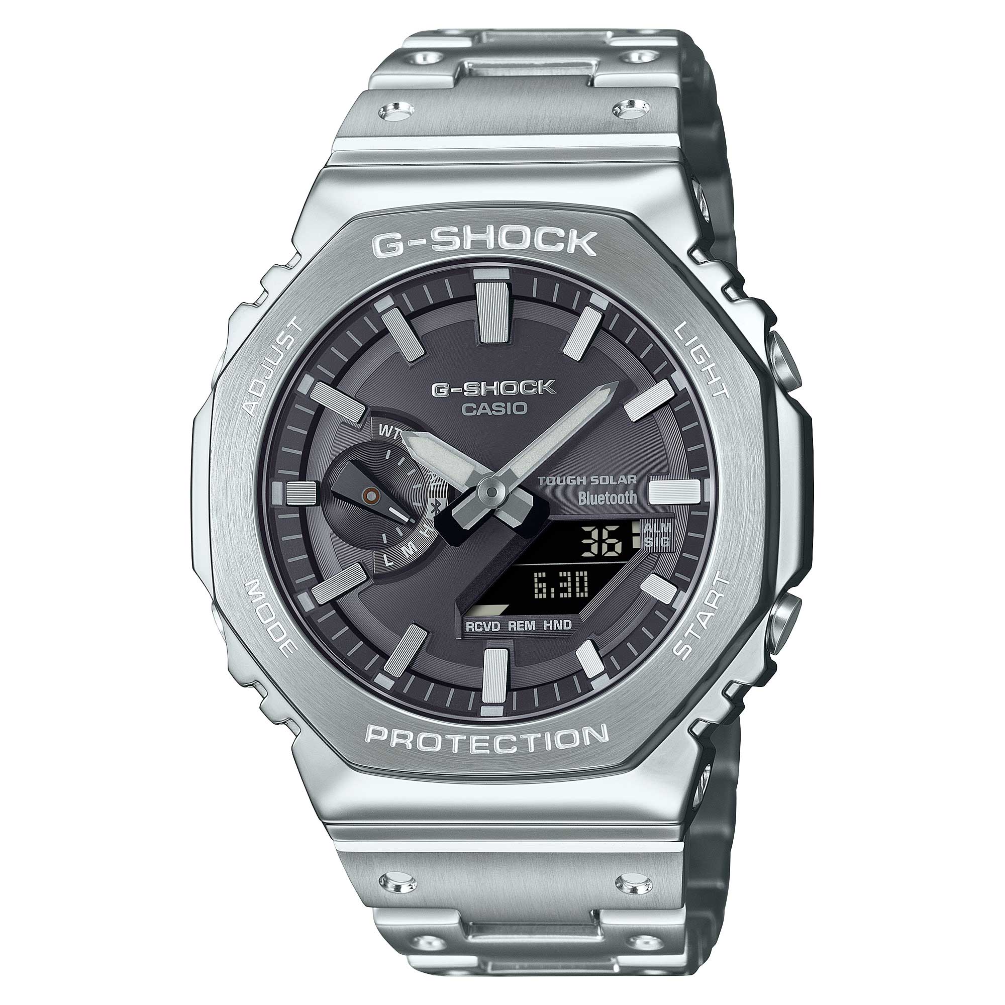 Casio G-Shock (Japan Made) GM-B2100 Lineup Full Metal Series Bluetooth® Tough Solar Stainless Steel Band Watch GMB2100SD-1A GM-B2100SD-1A