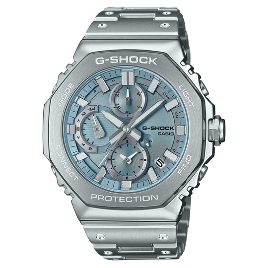 Casio G-Shock (Japan Made) GMC-B2100 Lineup Chronograph Full Metal Series Bluetooth® Tough Solar Dual Time Stainless Steel Band Watch GMCB2100AD-2A GMC-B2100AD-2A