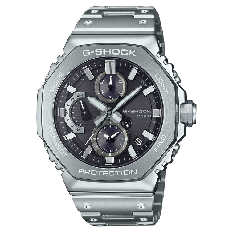 Casio G-Shock (Japan Made) GMC-B2100 Lineup Chronograph Full Metal Series Bluetooth¶© Tough Solar Dual Time Stainless Steel Band Watch GMCB2100D-1A GMC-B2100D-1A