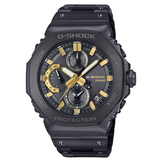 Casio G-Shock (Japan Made) GMC-B2100 Lineup 50th Anniversary Zero to One Series Chronograph Full Metal Series Bluetooth® Tough Solar Dual Time Black Ion Plated Stainless Steel Band Watch GMCB2100ZE-1A GMC-B2100ZE-1A