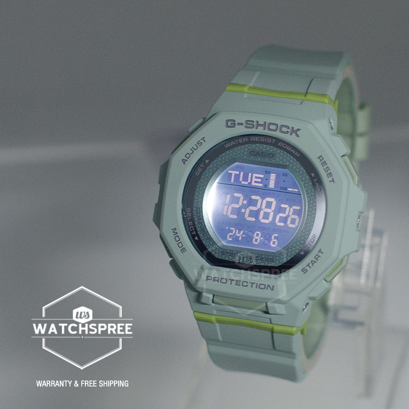 Casio G-Shock for Ladies' GMD-B300 Lineup G-SQUAD Bluetooth¶© Dual Time Bio-Based Matte Green Resin Band Watch GMDB300-3D GMD-B300-3D GMD-B300-3