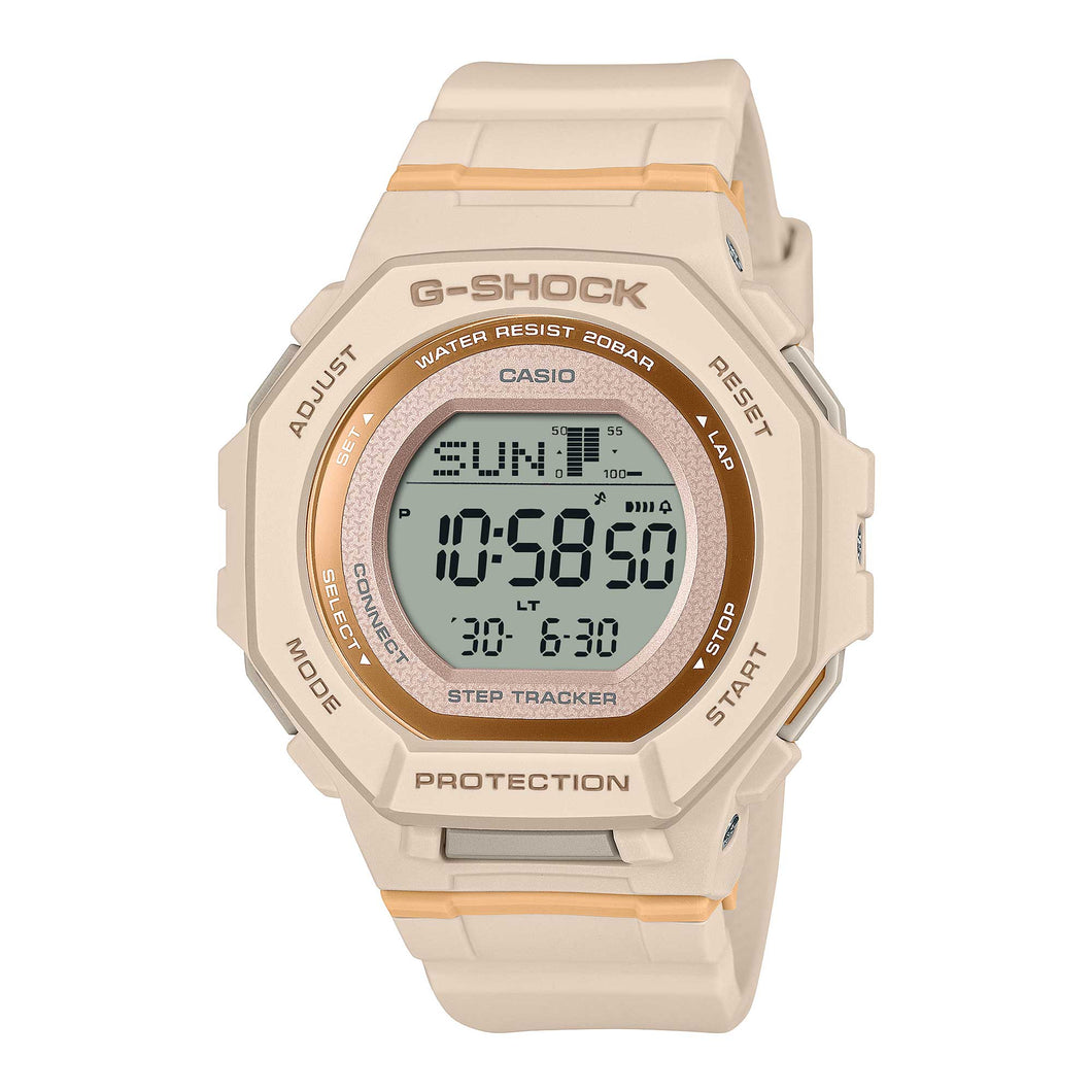 Casio G-Shock for Ladies' GMD-B300 Lineup G-SQUAD BluetoothÇú Dual Time Bio-Based Matte Beige Resin Band Watch GMDB300-4D GMD-B300-4D GMD-B300-4