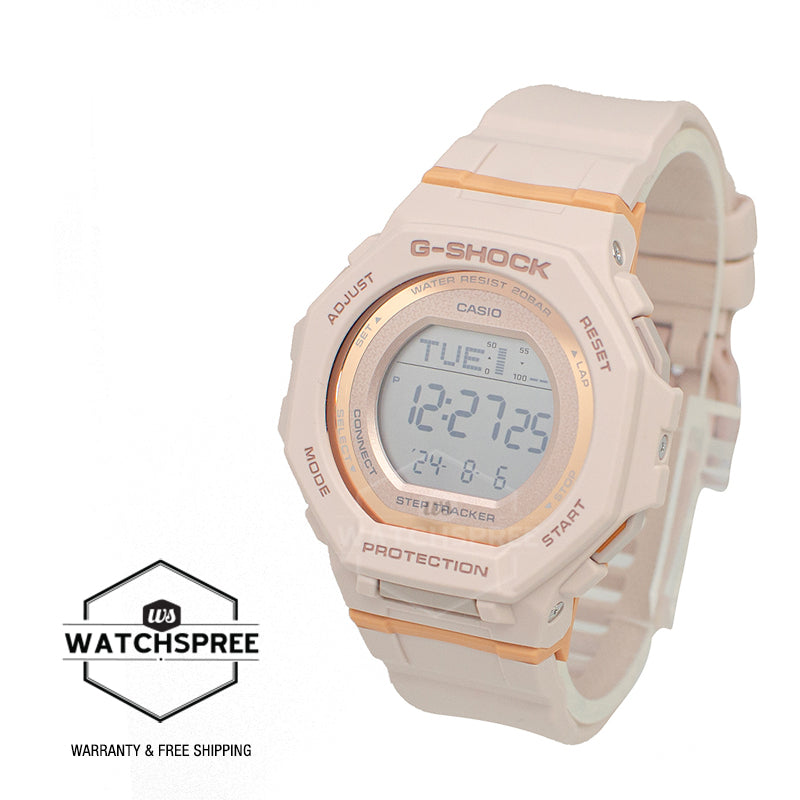 Casio G-Shock for Ladies' GMD-B300 Lineup G-SQUAD Bluetooth¶© Dual Time Bio-Based Matte Beige Resin Band Watch GMDB300-4D GMD-B300-4D GMD-B300-4