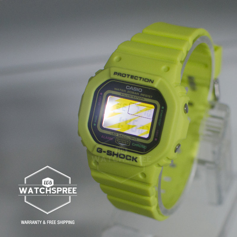 Casio G-Shock for Ladies' Energy Park Series Bio-Based Yellow Resin Band Watch GMDS5600EP-9D GMD-S5600EP-9D GMD-S5600EP-9