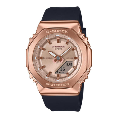 Casio G-Shock for Ladies' Metal-Clad Octagonal Pink Gold Series Watch GMS2110PG-1A4 GM-S2110PG-1A4