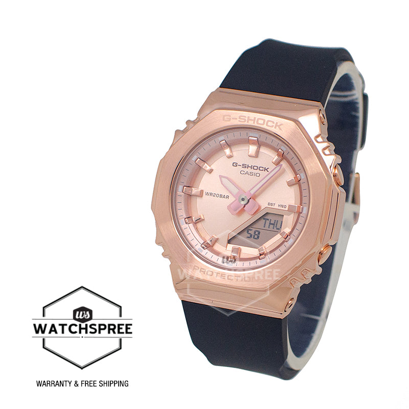 Casio G-Shock for Ladies' Metal-Clad Octagonal Pink Gold Series Watch GMS2110PG-1A4 GM-S2110PG-1A4