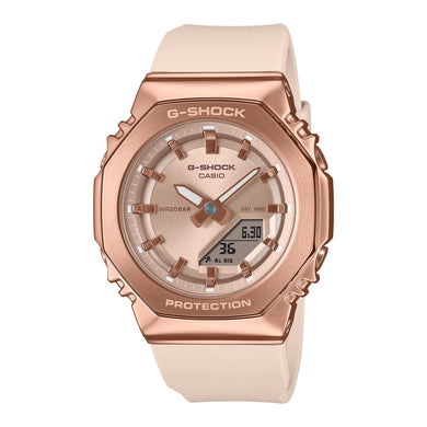 Casio G-Shock for Ladies' Metal-Clad Octagonal Pink Gold Series Watch GMS2110PG-4A GM-S2110PG-4A