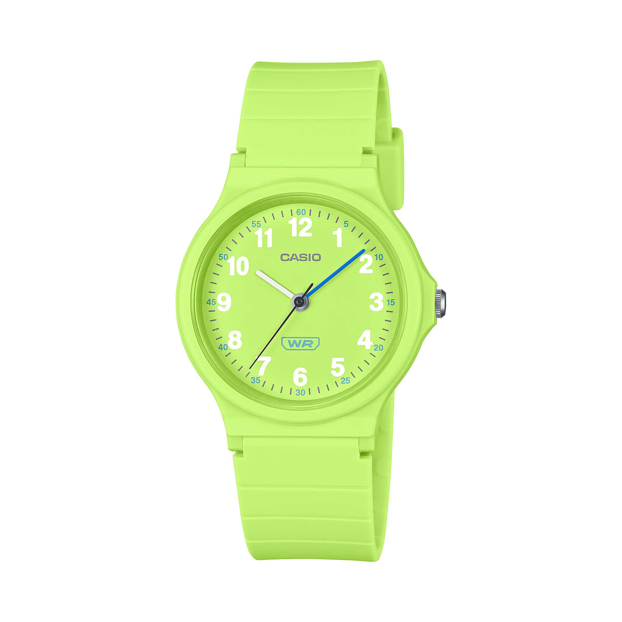 Casio Pop Series Classic Analog Bio-Based Lime Green Resin Band Watch LQ24B-3B LQ-24B-3B