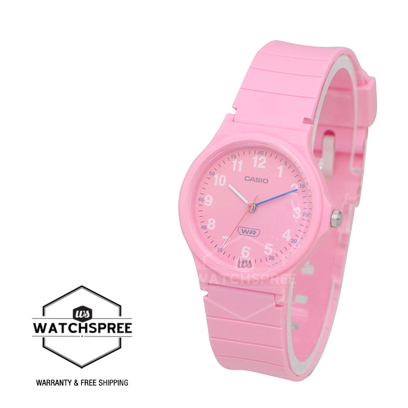 Casio Pop Series Classic Analog Bio-Based Pink Resin Band Watch LQ24B-4B LQ-24B-4B