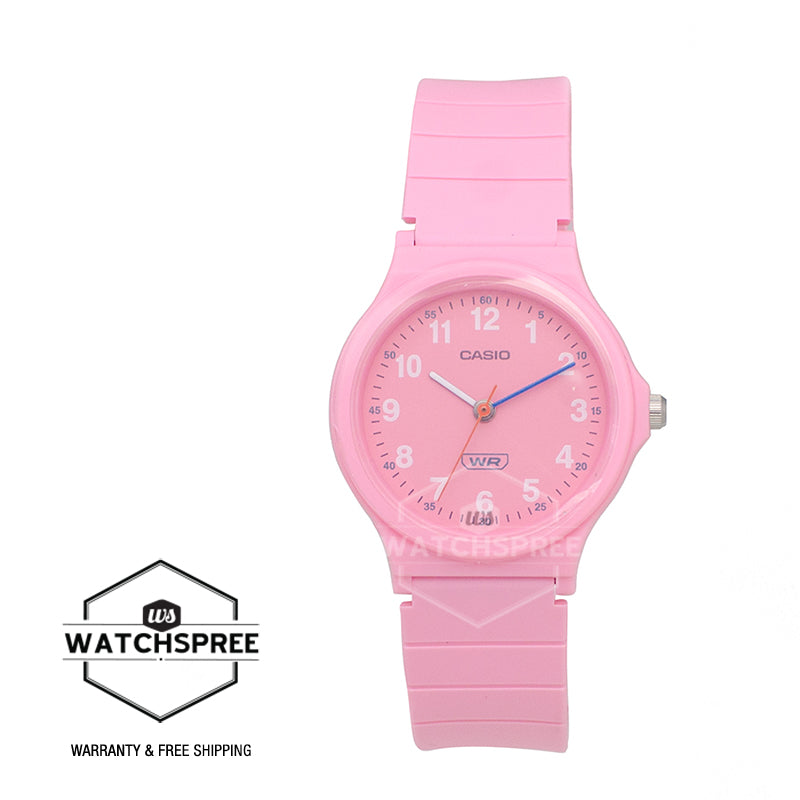 Casio Pop Series Classic Analog Bio-Based Pink Resin Band Watch LQ24B-4B LQ-24B-4B