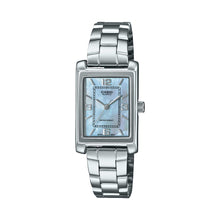 Load image into Gallery viewer, Casio Ladies&#39; Analog Rectangular Mother of Pearl Dial Stainless Steel Band Watch LTP1234DS-2A LTP-1234DS-2A
